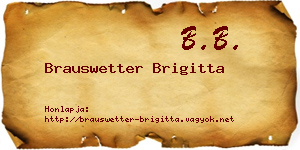 Brauswetter Brigitta névjegykártya